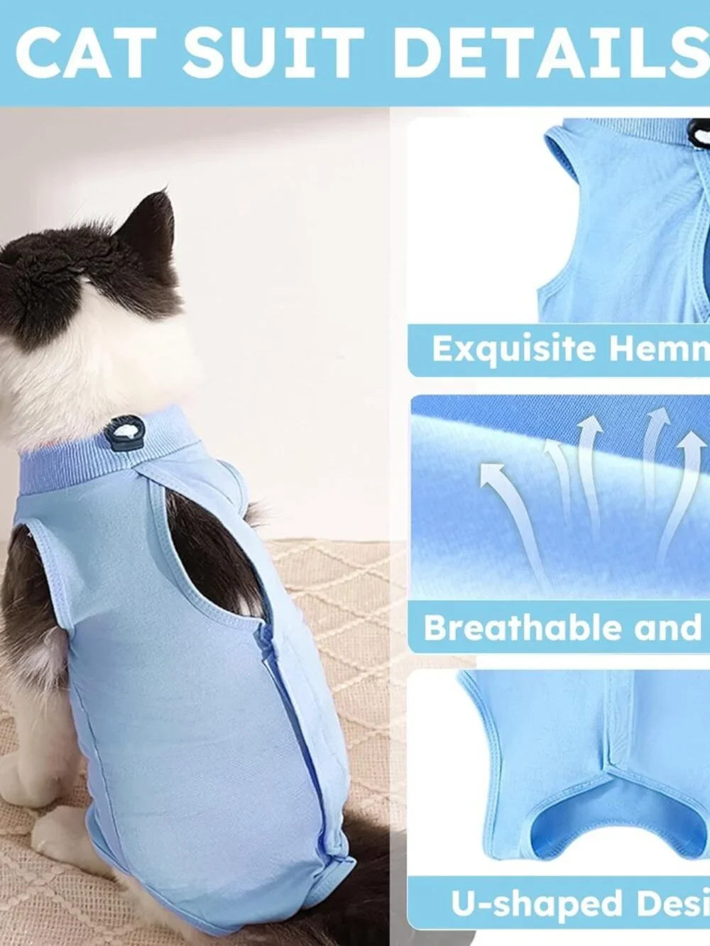 Pet Surgery Recovery Suit Cats Small Female Dogs FREE GIFT Size M NEW
